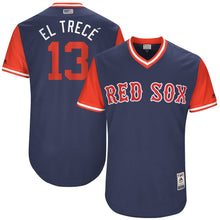 Load image into Gallery viewer, Men's Boston Red Sox Hanley Ramirez "El Trece" Majestic Navy 2017 Players Weekend Authentic Jersey