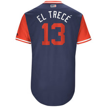 Load image into Gallery viewer, Men's Boston Red Sox Hanley Ramirez "El Trece" Majestic Navy 2017 Players Weekend Authentic Jersey