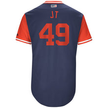 Load image into Gallery viewer, Men's Atlanta Braves Julio Teheran "JT" Majestic Navy 2017 Players Weekend Authentic Jersey
