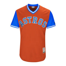 Load image into Gallery viewer, Men's Houston Astros Brad Peacock "Peacock" Majestic Orange 2017 Players Weekend Authentic Jersey