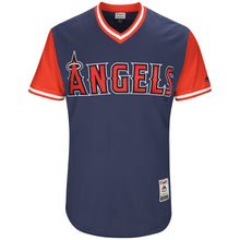 Load image into Gallery viewer, Men's Los Angeles Angels Matt Shoemaker "Shoe" Majestic Navy 2017 Players Weekend Authentic Jersey