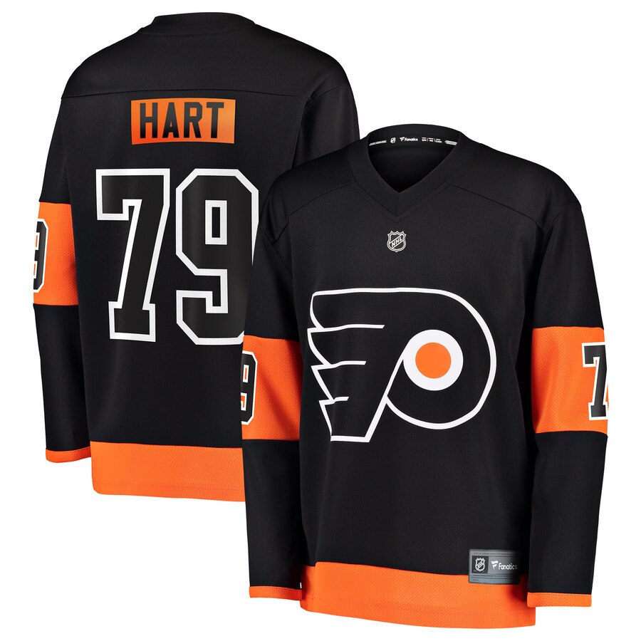 Carter Hart Philadelphia Flyers Youth Alternate Replica Player Jersey - Black