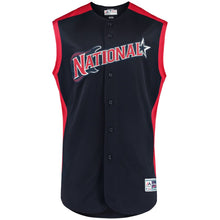 Load image into Gallery viewer, Men's National League Majestic Navy/Red 2019 MLB All-Star Game Workout Custom Jersey