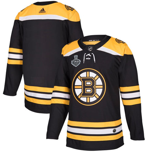 Boston Bruins adidas 2019 Stanley Cup Final Bound Home Authentic Patch Jersey - Black