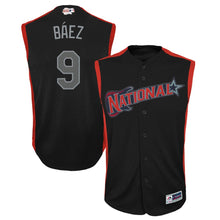 Load image into Gallery viewer, Youth National League Javier Baez Majestic Navy 2019 MLB All-Star Game Player Jersey