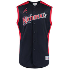 Load image into Gallery viewer, Men's National League Freddie Freeman Majestic Navy 2019 MLB All-Star Game Workout Player Jersey