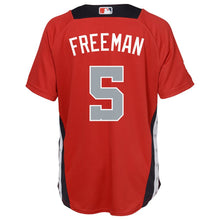 Load image into Gallery viewer, Youth National League Freddie Freeman Majestic Red 2018 MLB All-Star Game Home Run Derby Player Jersey