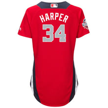 Load image into Gallery viewer, Women's National League Bryce Harper Majestic Red 2018 MLB All-Star Game Home Run Derby Player Jersey