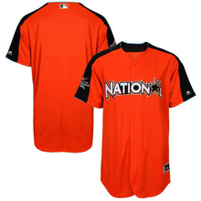 Load image into Gallery viewer, Men's National League Majestic Orange 2017 MLB All-Star Game Authentic On-Field Home Run Derby Team Jersey