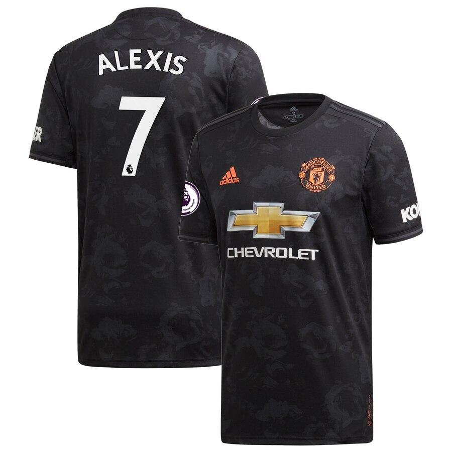 Alexis Sánchez Manchester United adidas 2019/20 Third Replica Player Jersey - Black