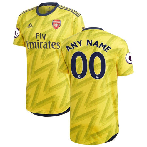 Arsenal adidas 2019/20 Away Authentic Custom Jersey - Yellow