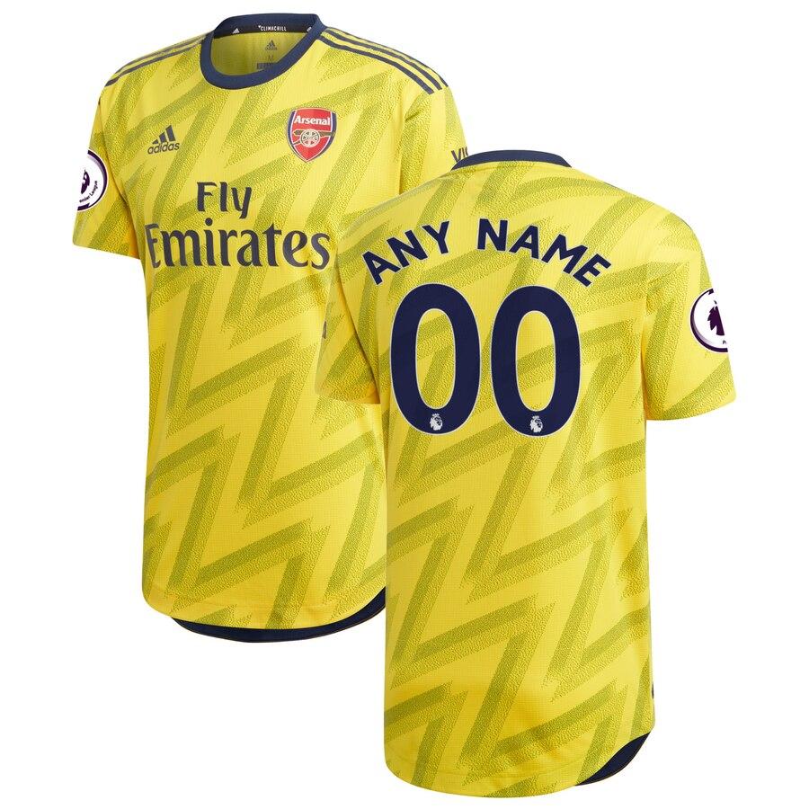 Arsenal adidas 2019/20 Away Authentic Custom Jersey - Yellow