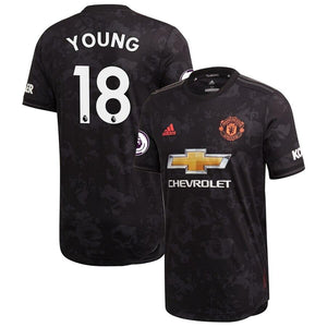 Ashley Young Manchester United adidas 2019/20 Third Authentic Player Jersey - Black