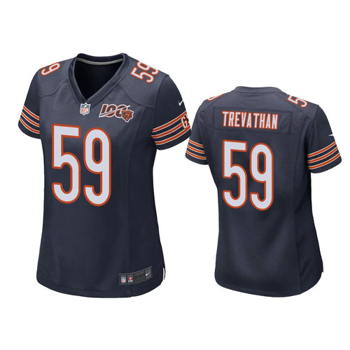 Chicago Bears #59 Danny Trevathan Navy 100th Jersey