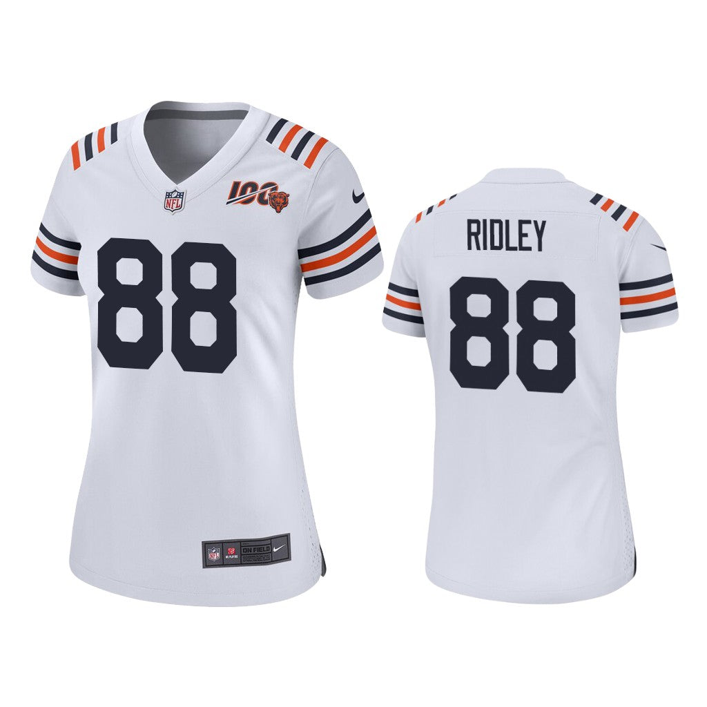 Chicago Bears #88 Riley Ridley White 100th Jersey