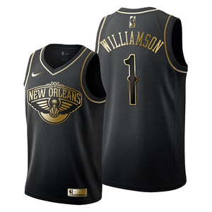 2019 Draft New Orleans Pelicans Zion Williamson Men's Golden Edition Jersey