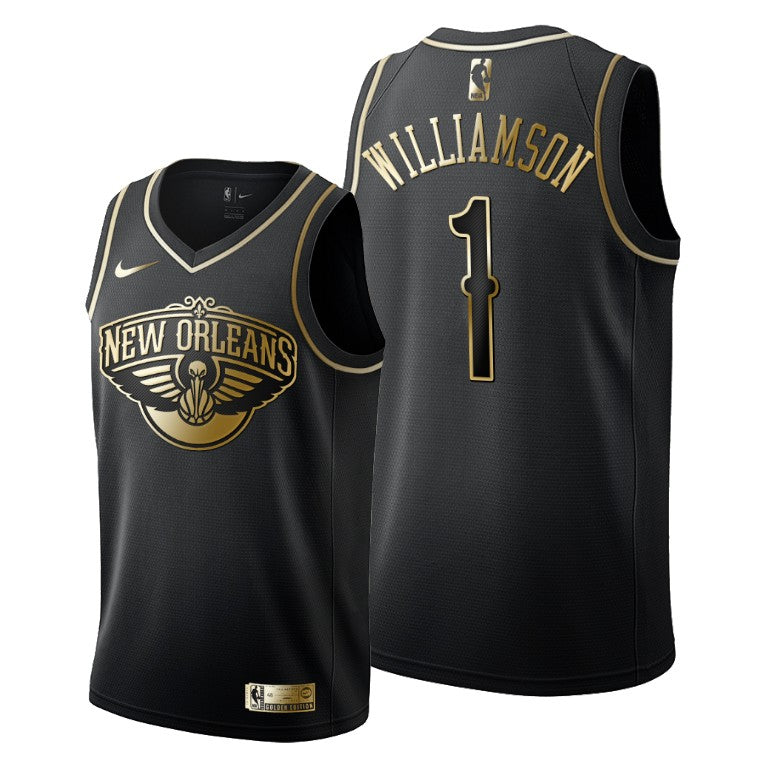 2019 Draft New Orleans Pelicans Zion Williamson Men's Golden Edition Jersey