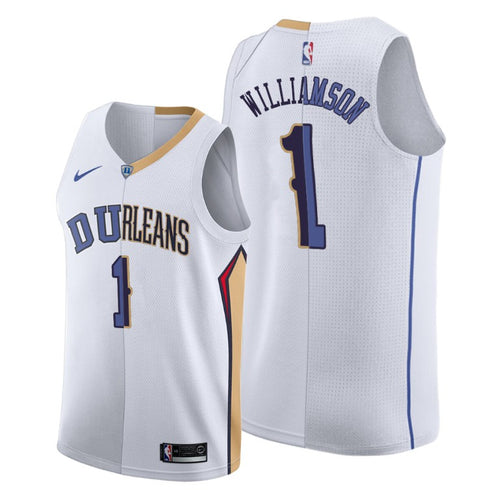 2019 Draft New Orleans Pelicans Zion Williamson Men's Split Jersey